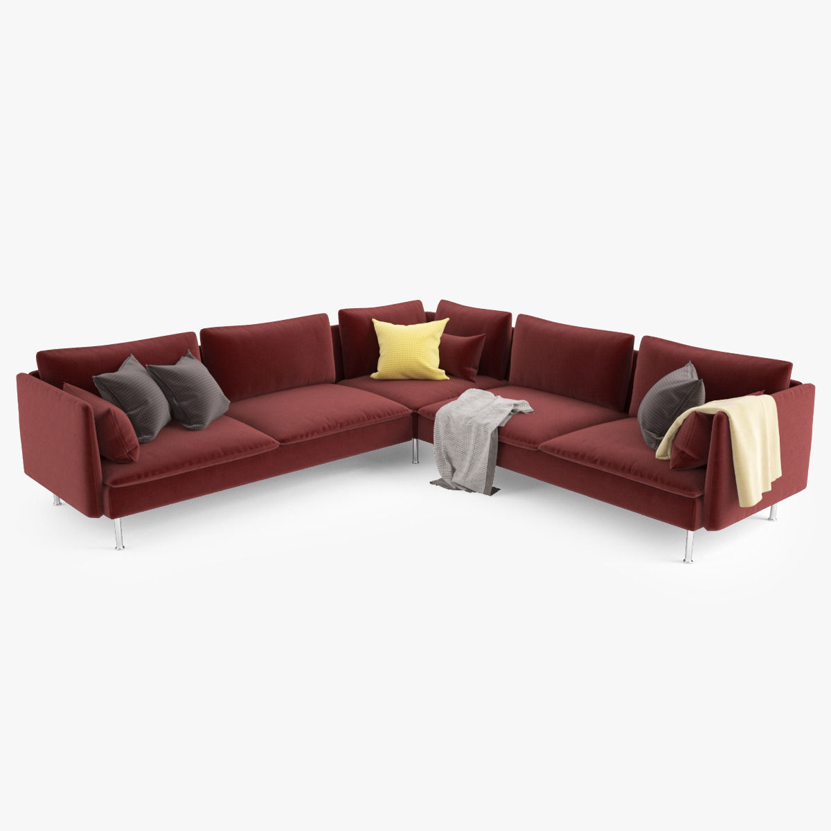 Sectional Sofa 01 3D model_2