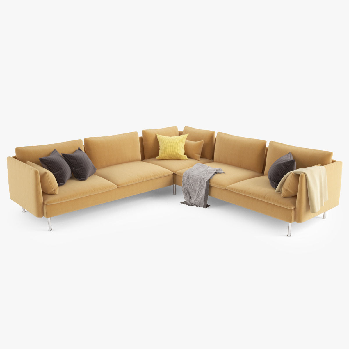 Sectional Sofa 01 3D model_4
