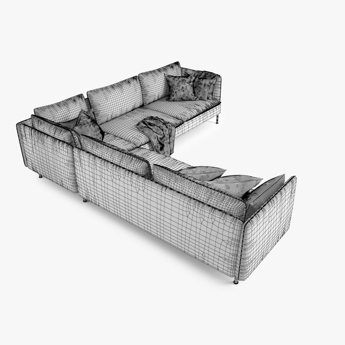 Sectional Sofa 01 3D model_19