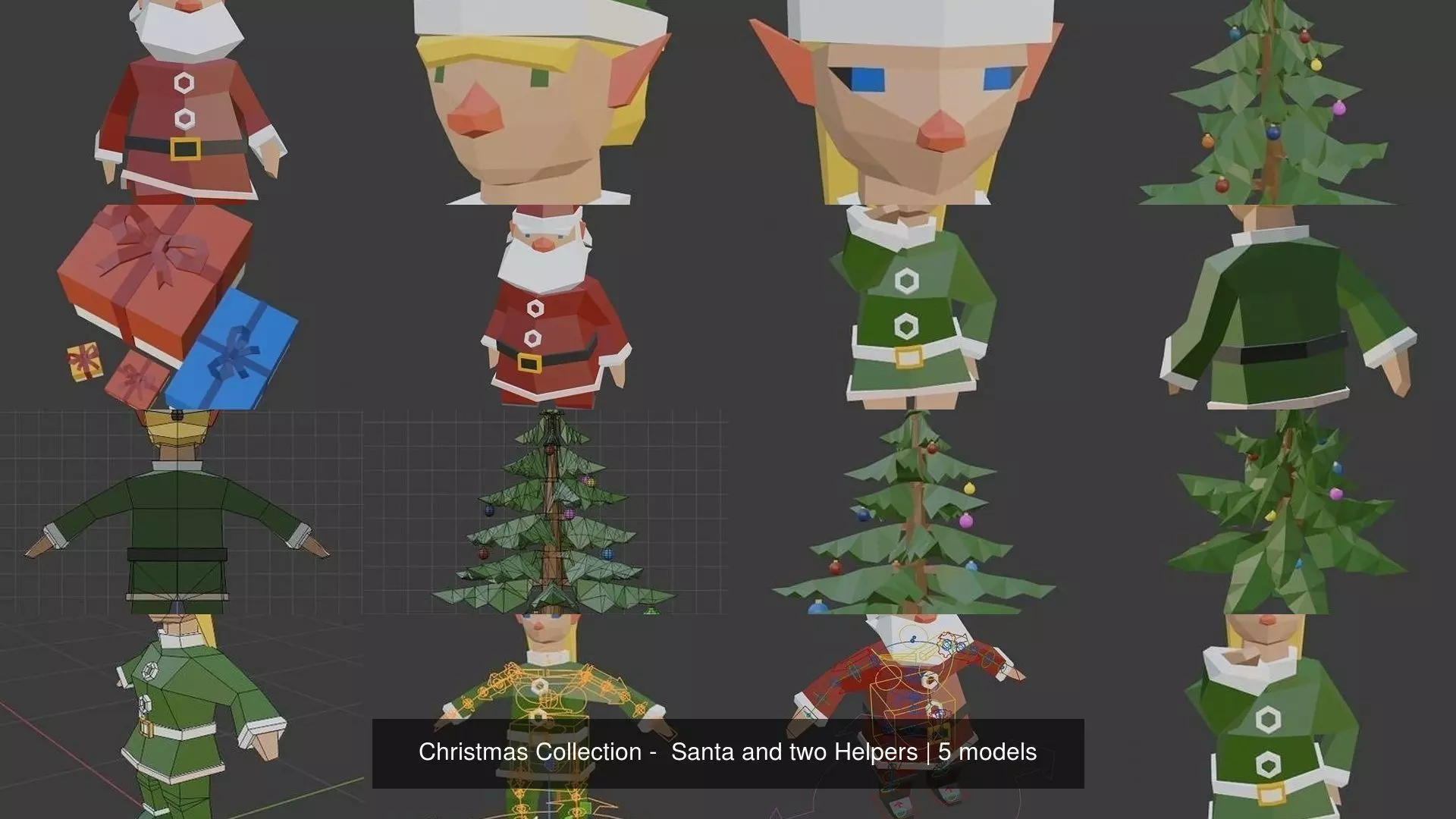 Christmas Collection -  Santa and two Helpers _0