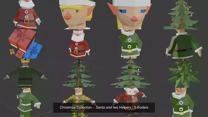 Christmas Collection -  Santa and two Helpers 