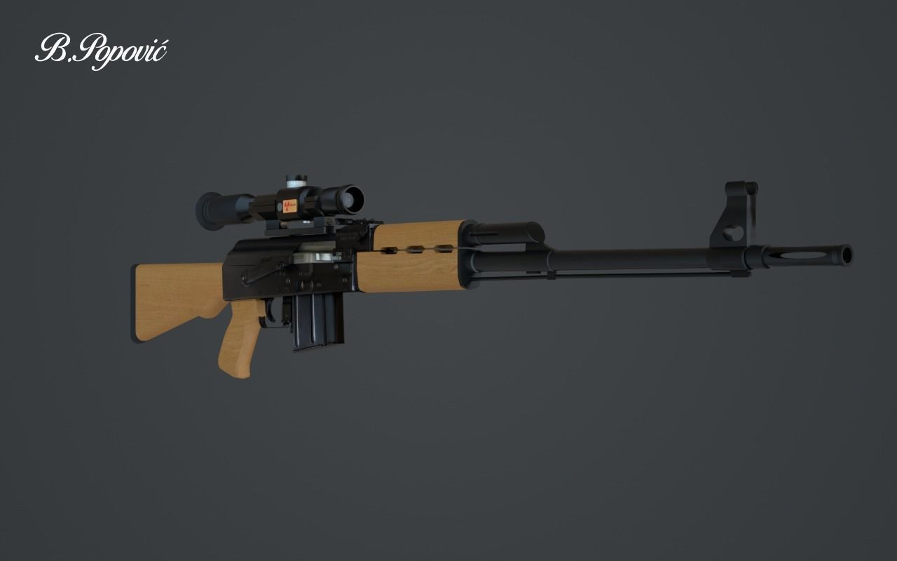 Zastava M76 3D model_2