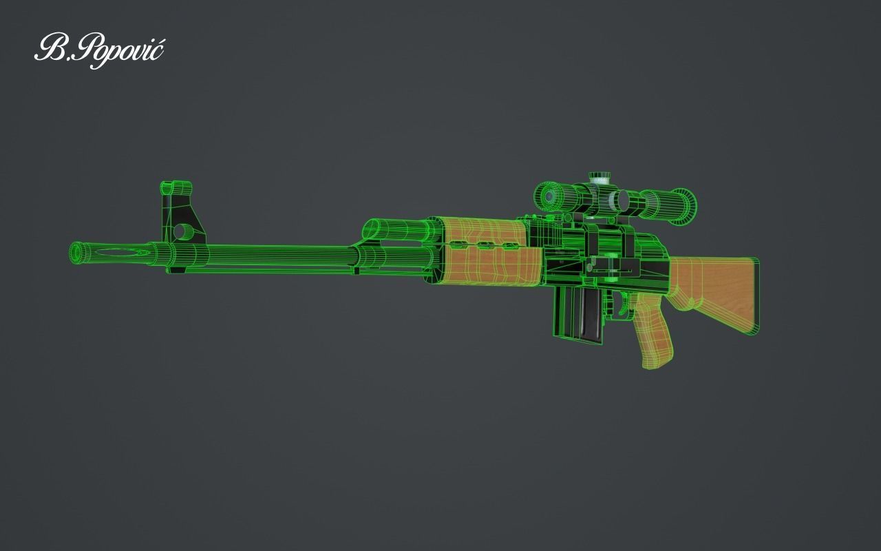 Zastava M76 3D model_1