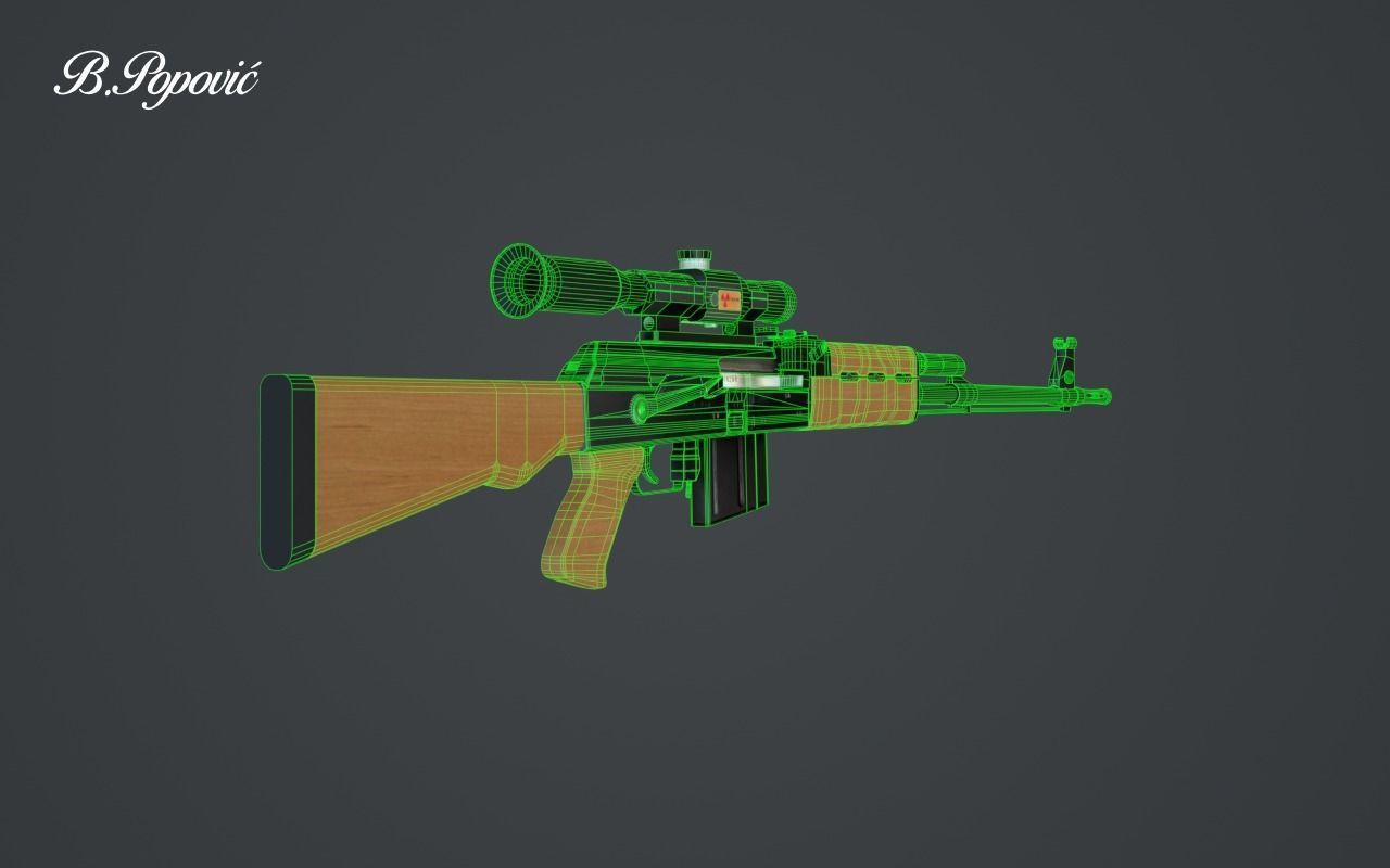 Zastava M76 3D model_5