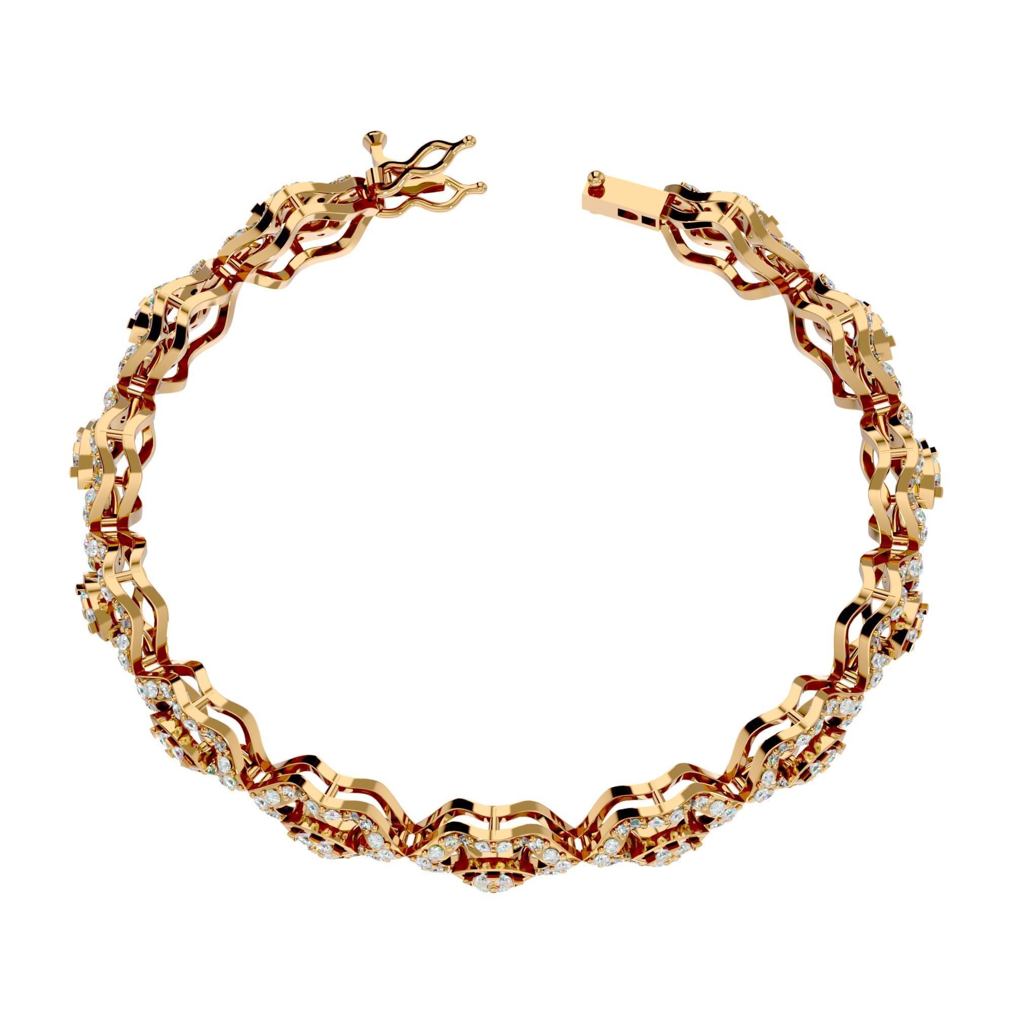 Women bracelet 3dm stl render detail 3D print model_6