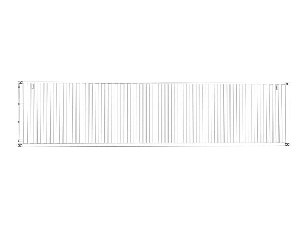 40 feet High Cube Evergreen shipping container 3D model_9