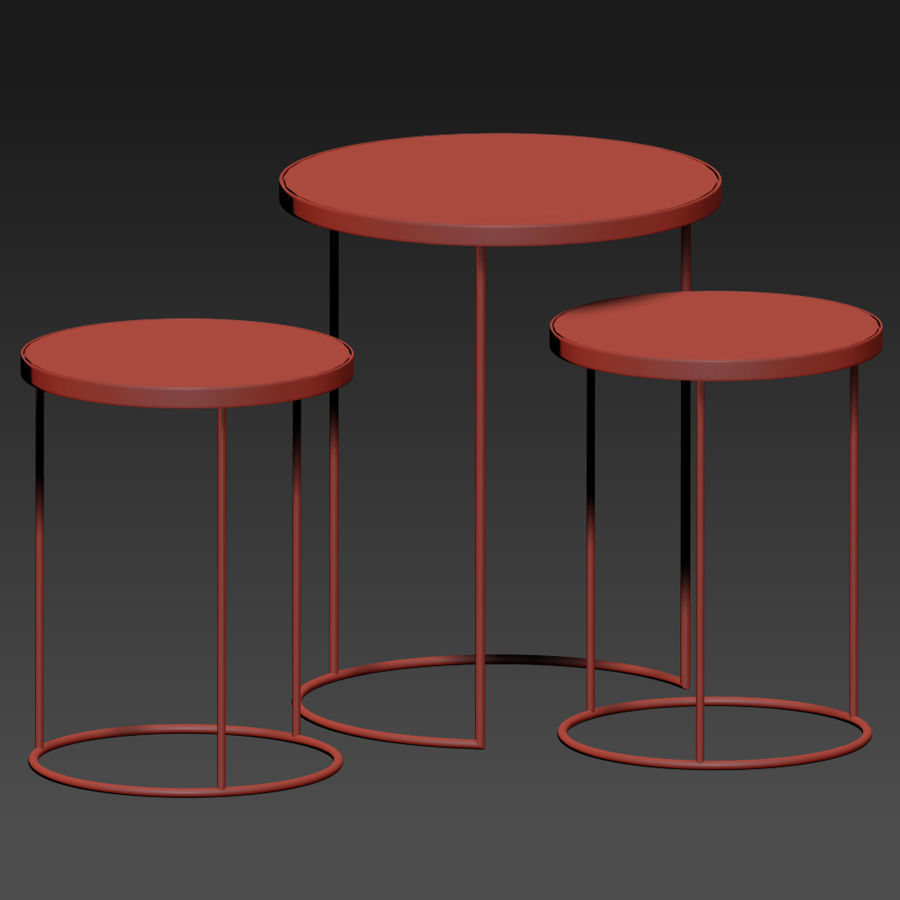 Nesting Side Table Collection 3D model_3