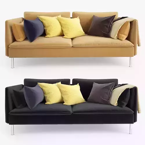 Sofa with pillows