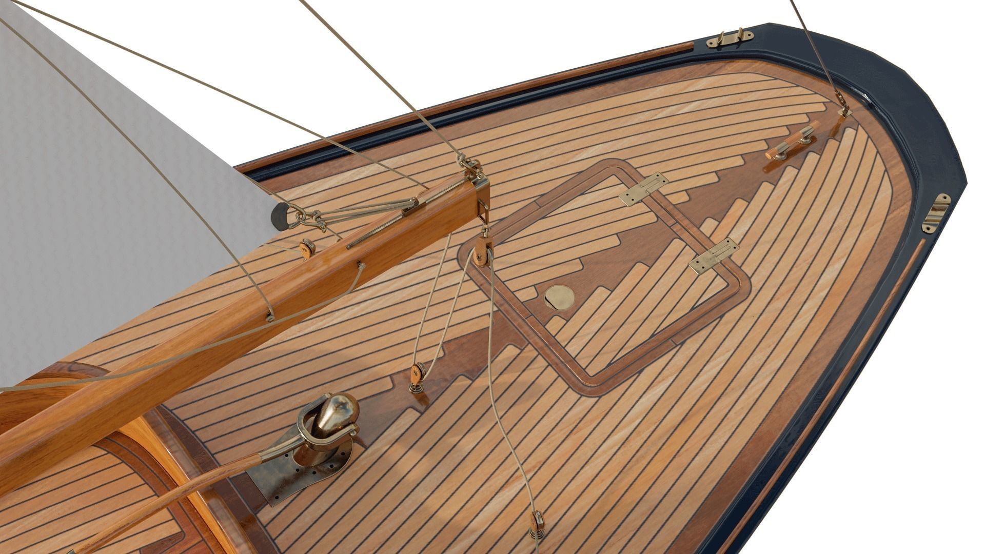 60ft Classical Sailing Yacht Elise 3D model_14