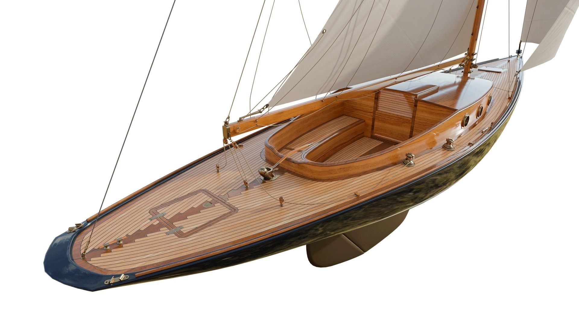 60ft Classical Sailing Yacht Elise 3D model_5