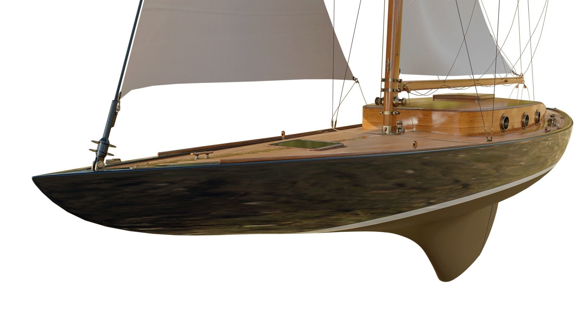 60ft Classical Sailing Yacht Elise 3D model_6