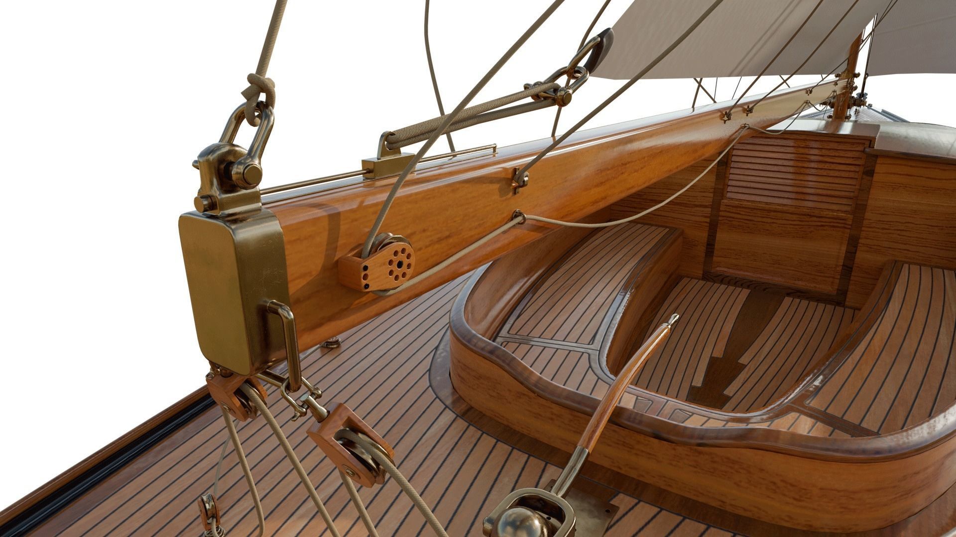 60ft Classical Sailing Yacht Elise 3D model_11