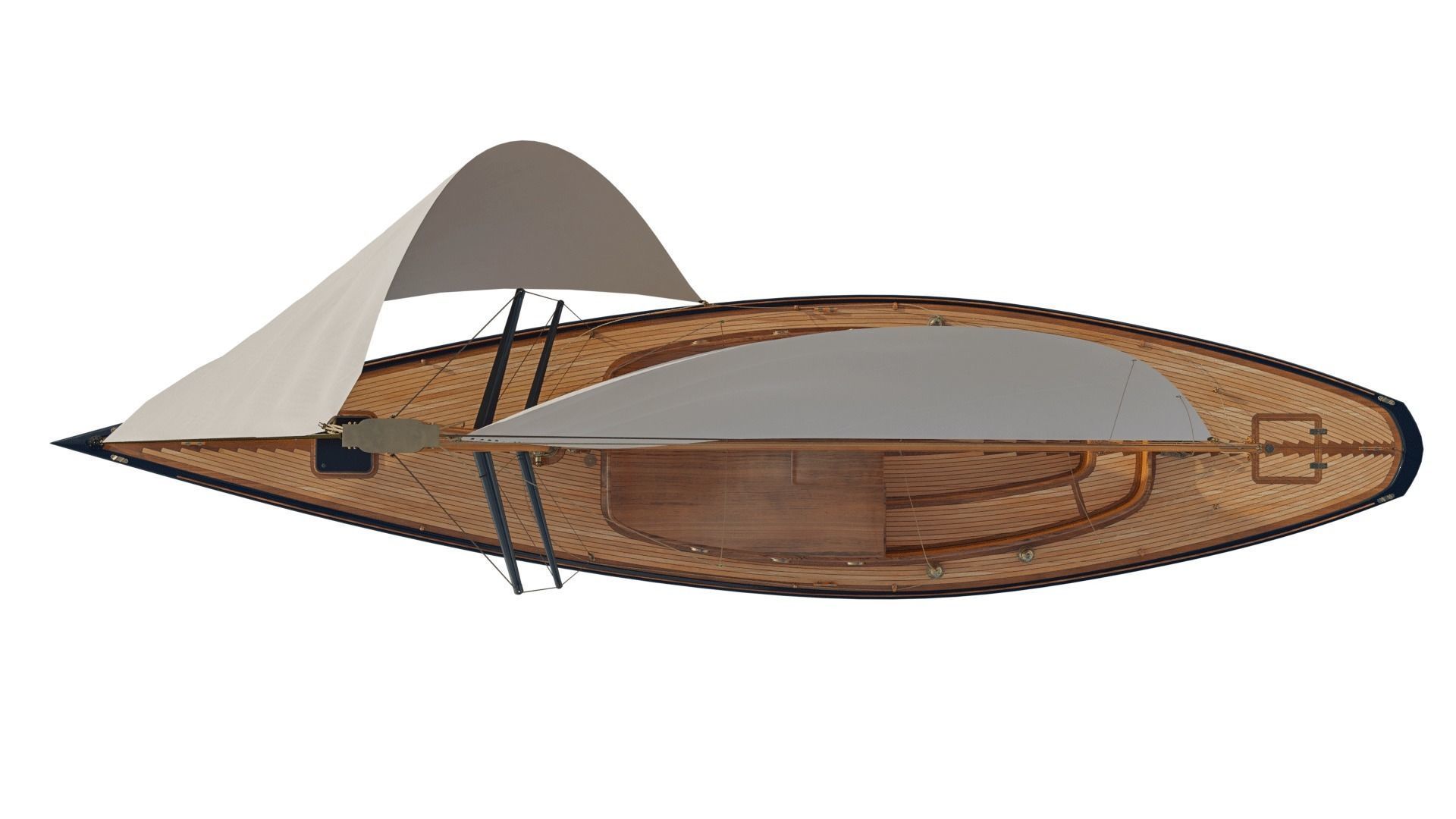 60ft Classical Sailing Yacht Elise 3D model_8