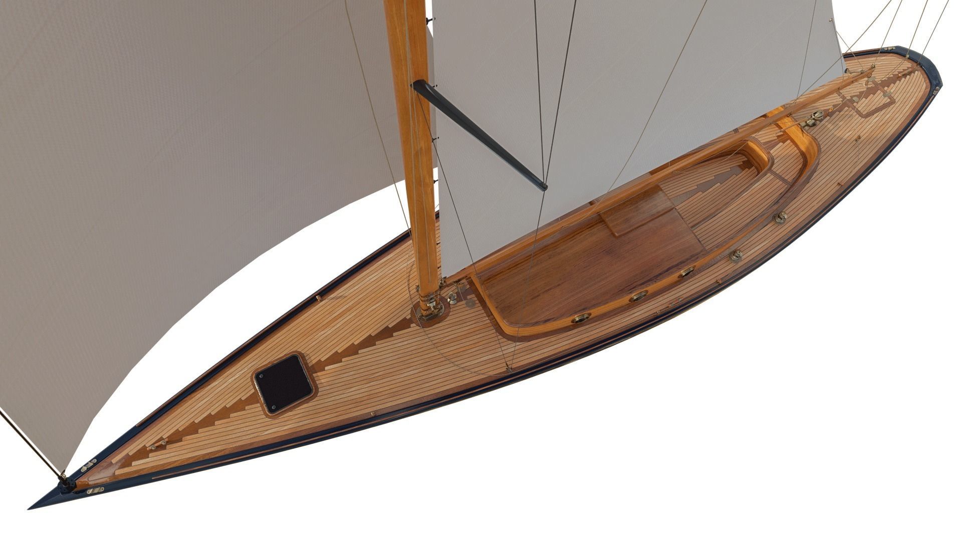 60ft Classical Sailing Yacht Elise 3D model_1