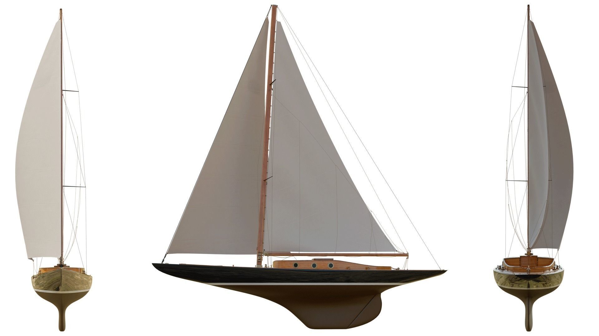 60ft Classical Sailing Yacht Elise 3D model_7