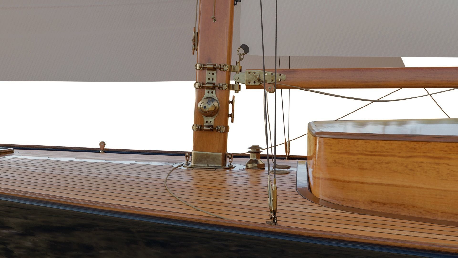 60ft Classical Sailing Yacht Elise 3D model_12