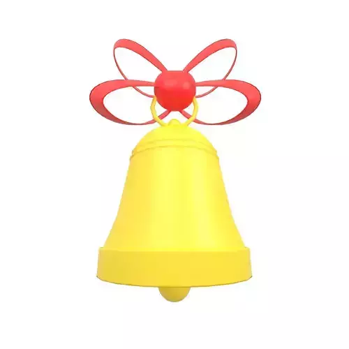 Christmas Bell v1 002 Low-poly 3D model