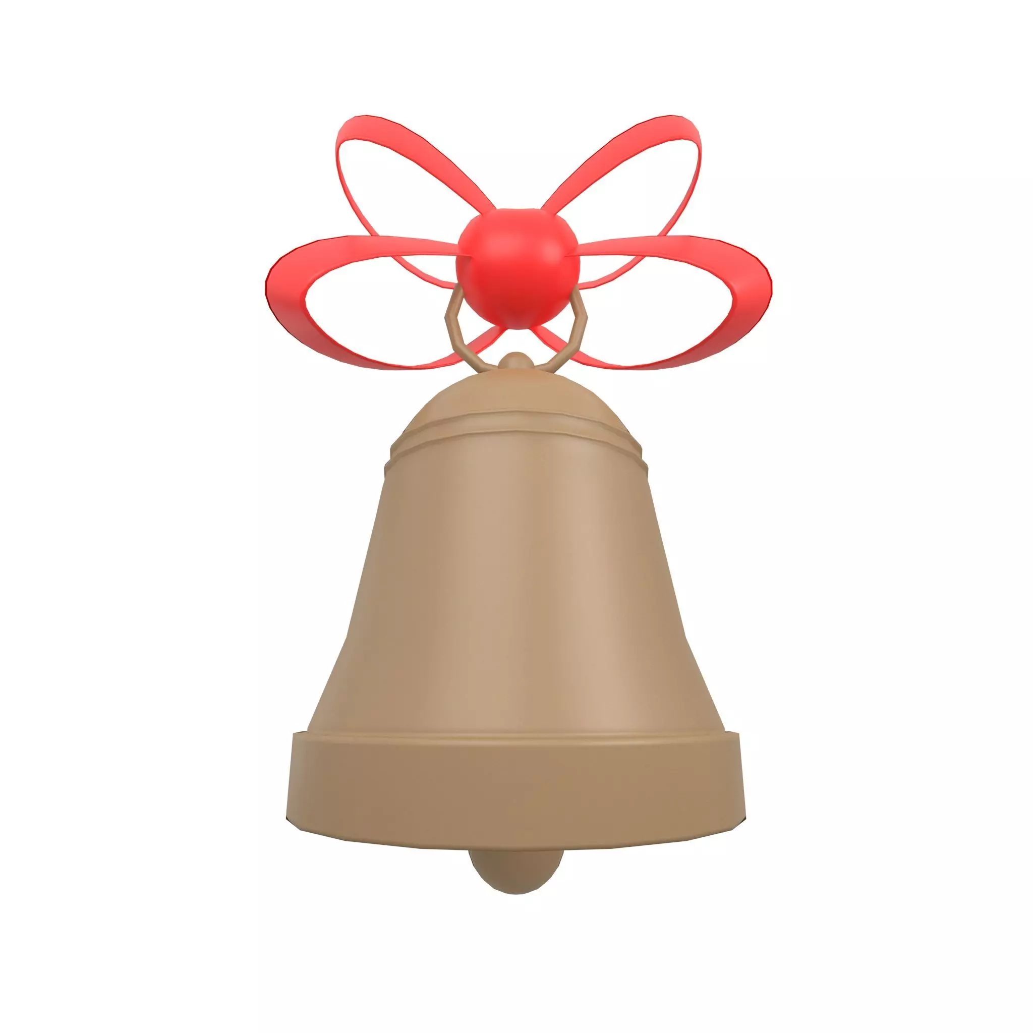 Christmas Bell v1 003 Low-poly 3D model