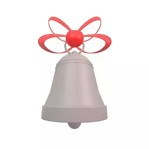 Christmas Bell v1 004 Low-poly 3D model