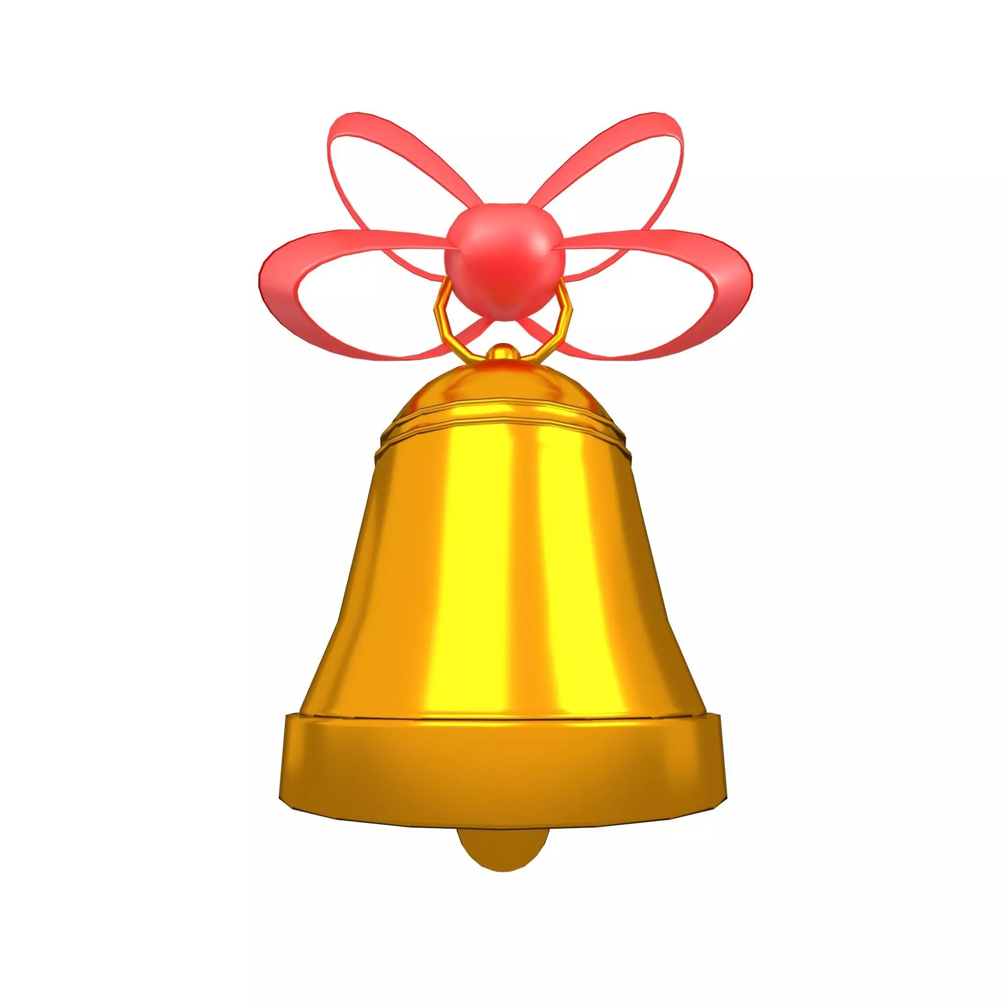 Christmas Bell v1 005 Low-poly 3D model