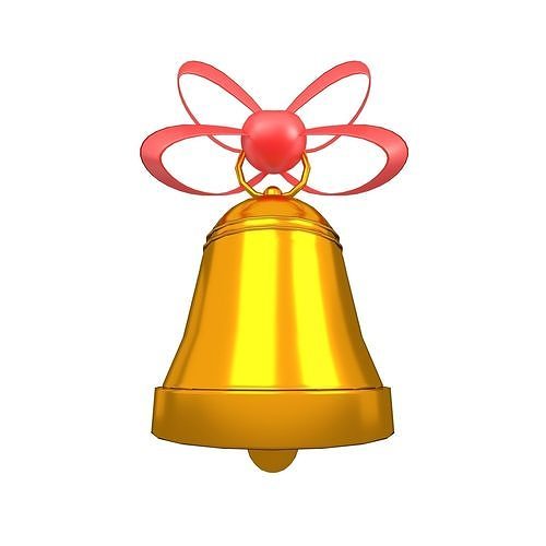Christmas Bell v1 005 Low-poly 3D model