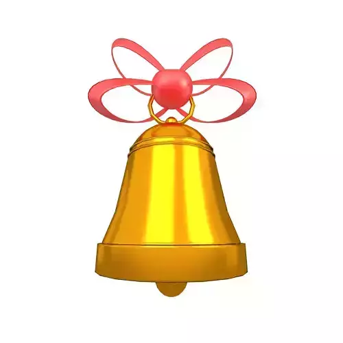 Christmas Bell v1 005 Low-poly 3D model