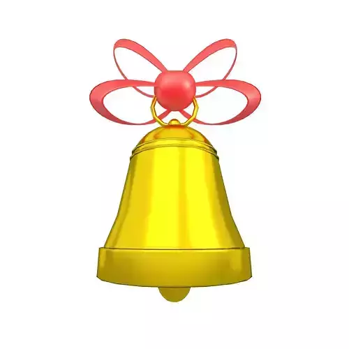 Christmas Bell v1 006 Low-poly 3D model