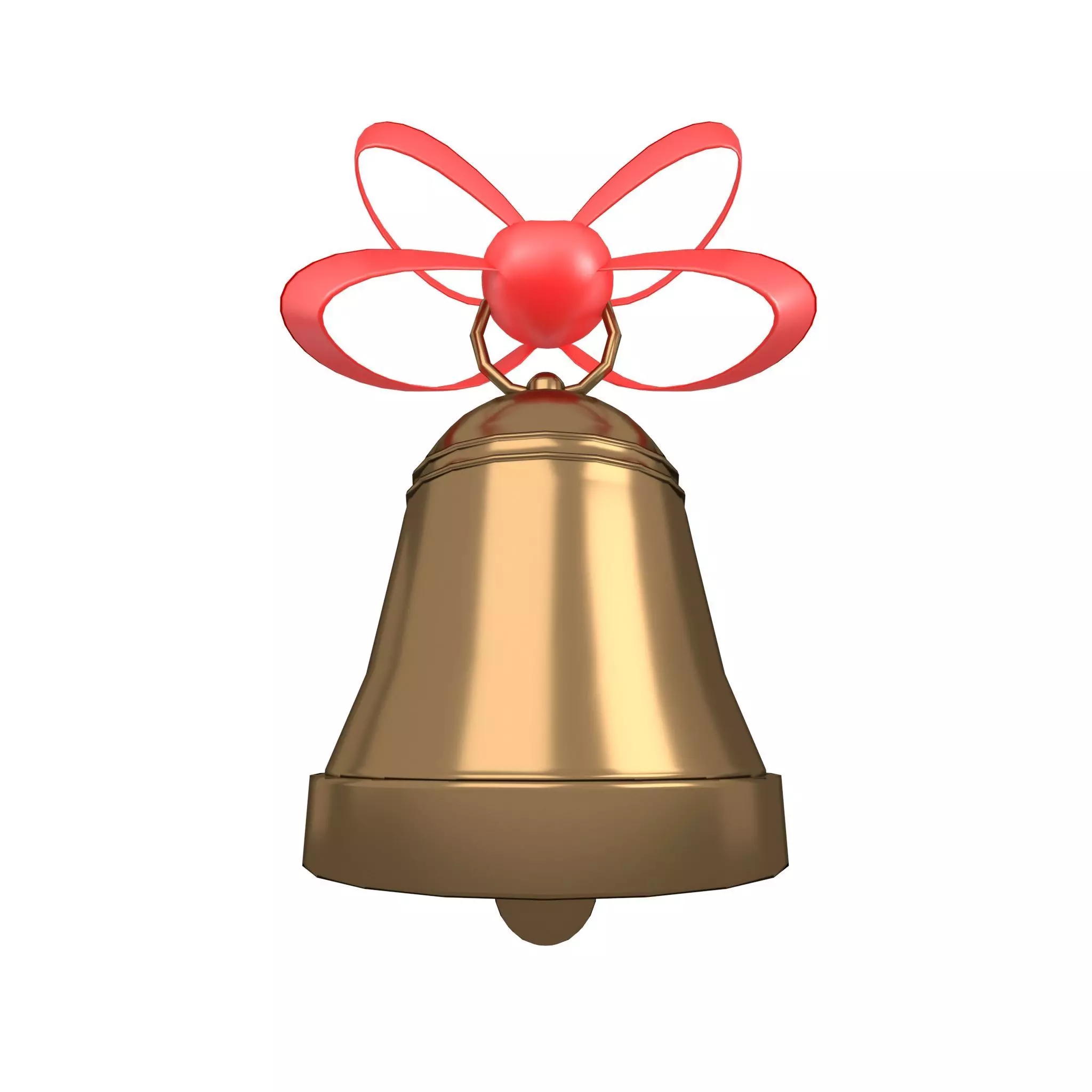 Christmas Bell v1 007 Low-poly 3D model