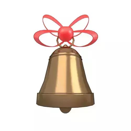 Christmas Bell v1 007 Low-poly 3D model