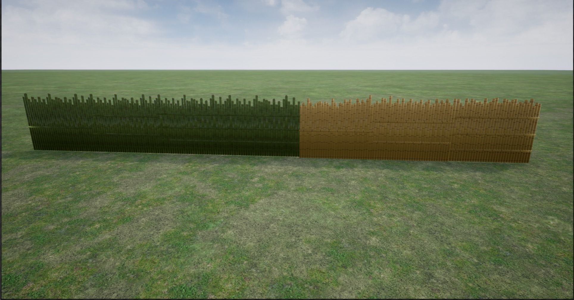 Lowpoly Modular Fresh and Old Bamboo Fences Low-poly 3D model_17
