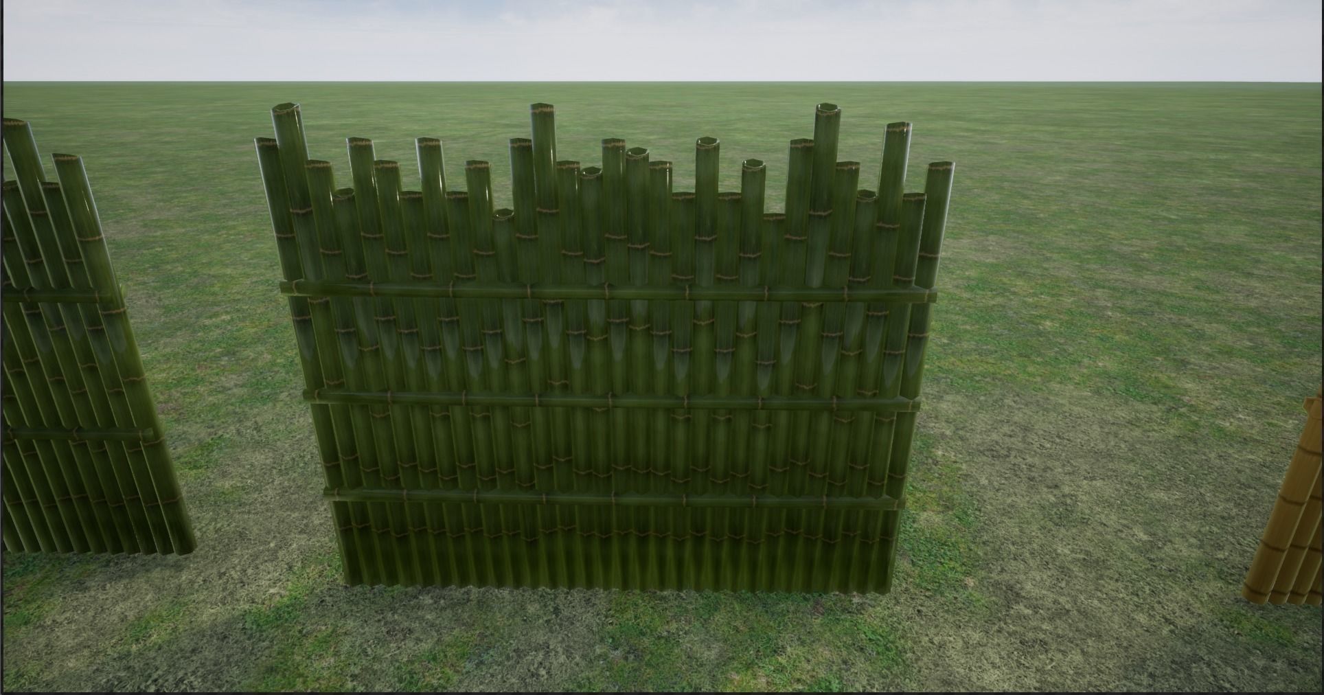 Lowpoly Modular Fresh and Old Bamboo Fences Low-poly 3D model_20