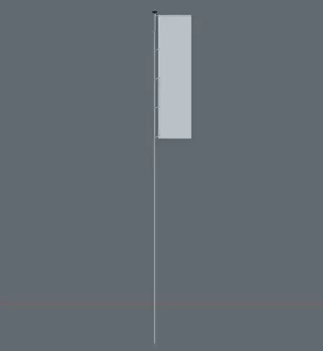 Empty Flag 8m Low-poly 3D model