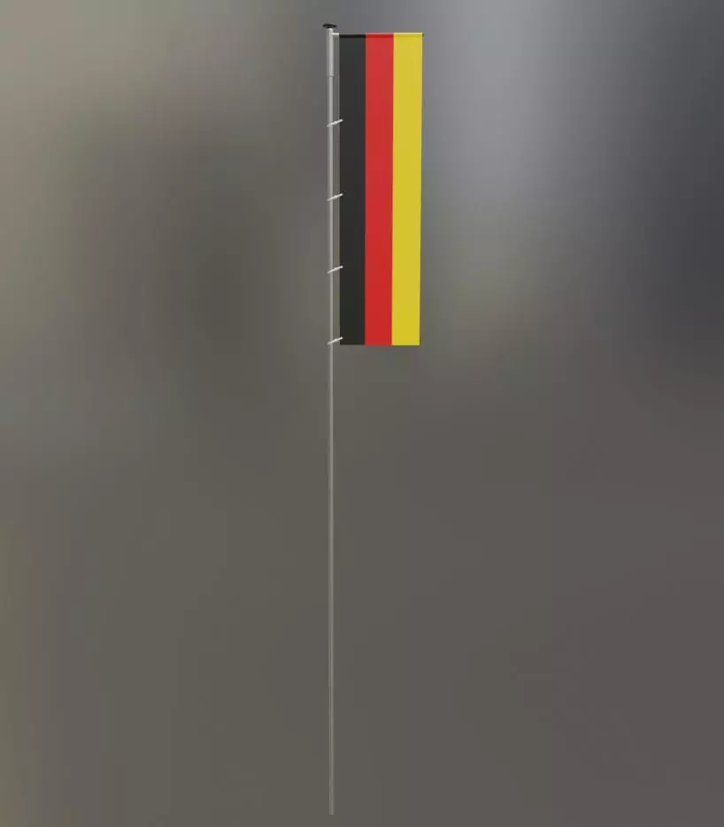 Germany Flag 8m Low-poly 3D model_0