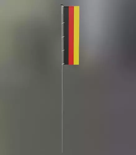 Germany Flag 8m Low-poly 3D model