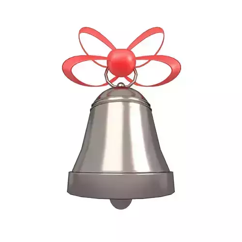 Christmas Bell v1 008 Low-poly 3D model