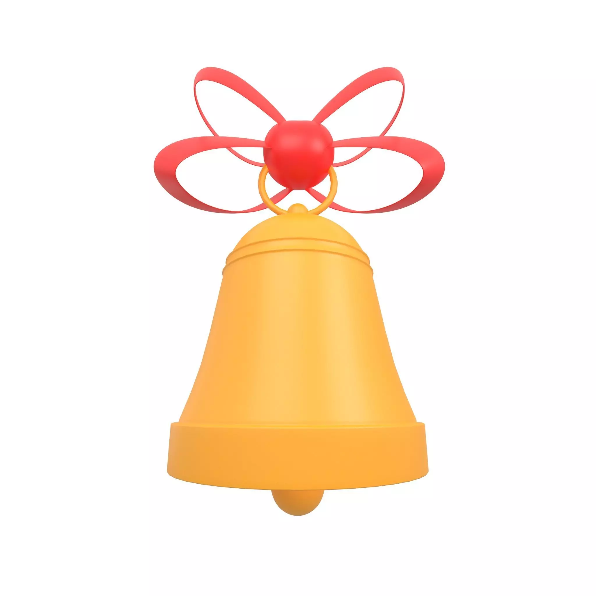 Christmas Bell v2 001 Low-poly 3D model
