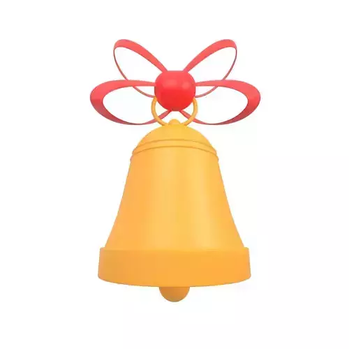 Christmas Bell v2 001 Low-poly 3D model