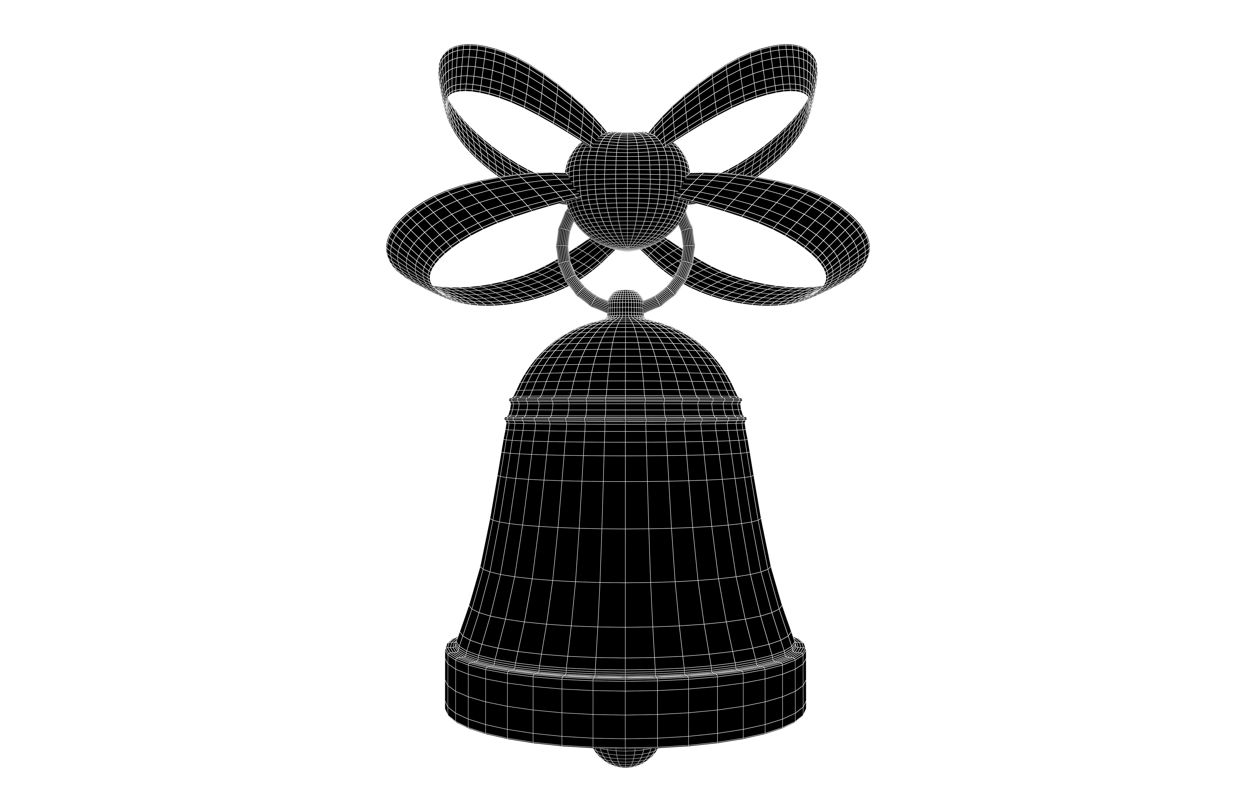 Christmas Bell v2 002 Low-poly 3D model_4