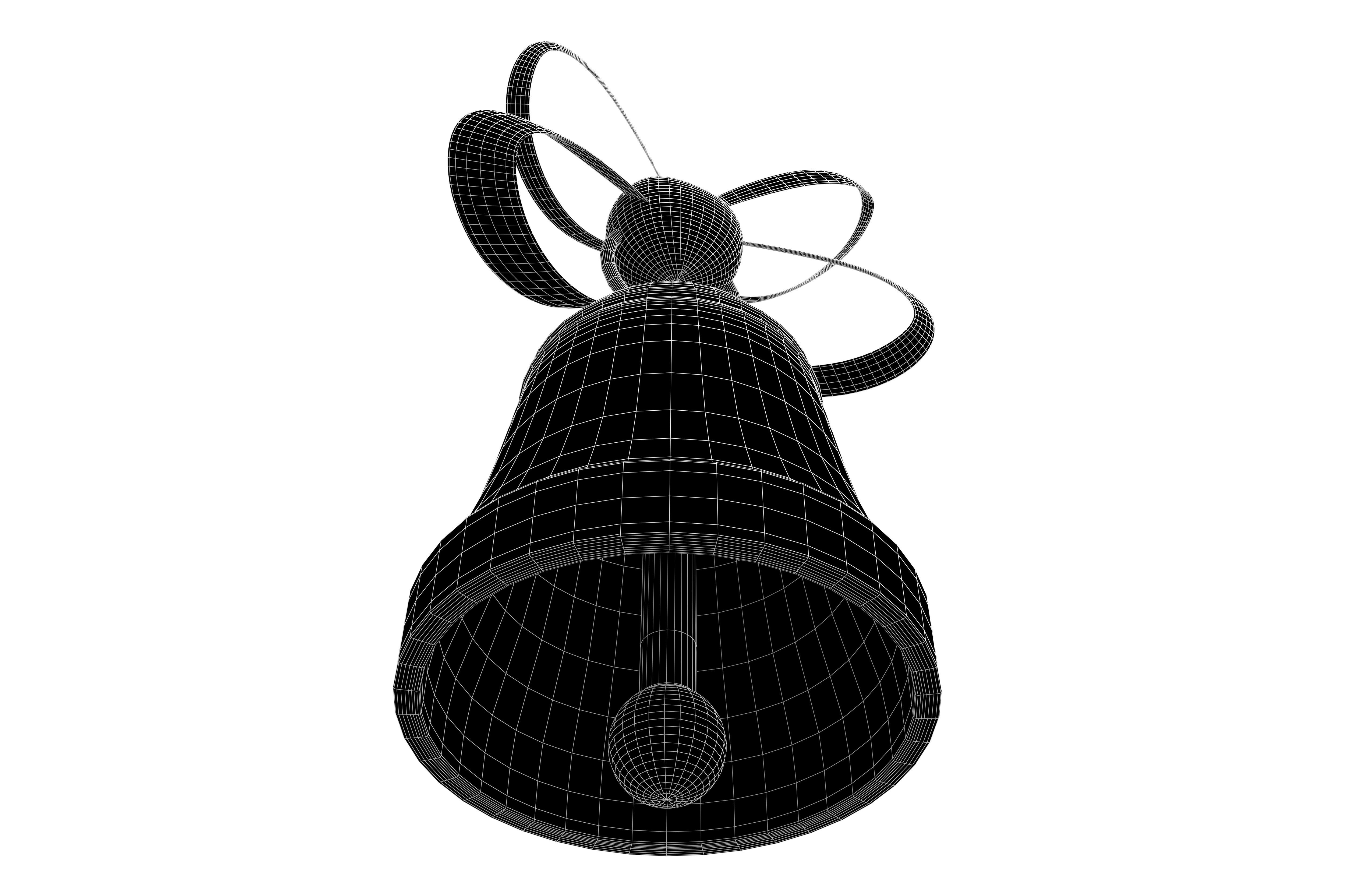 Christmas Bell v2 002 Low-poly 3D model_5