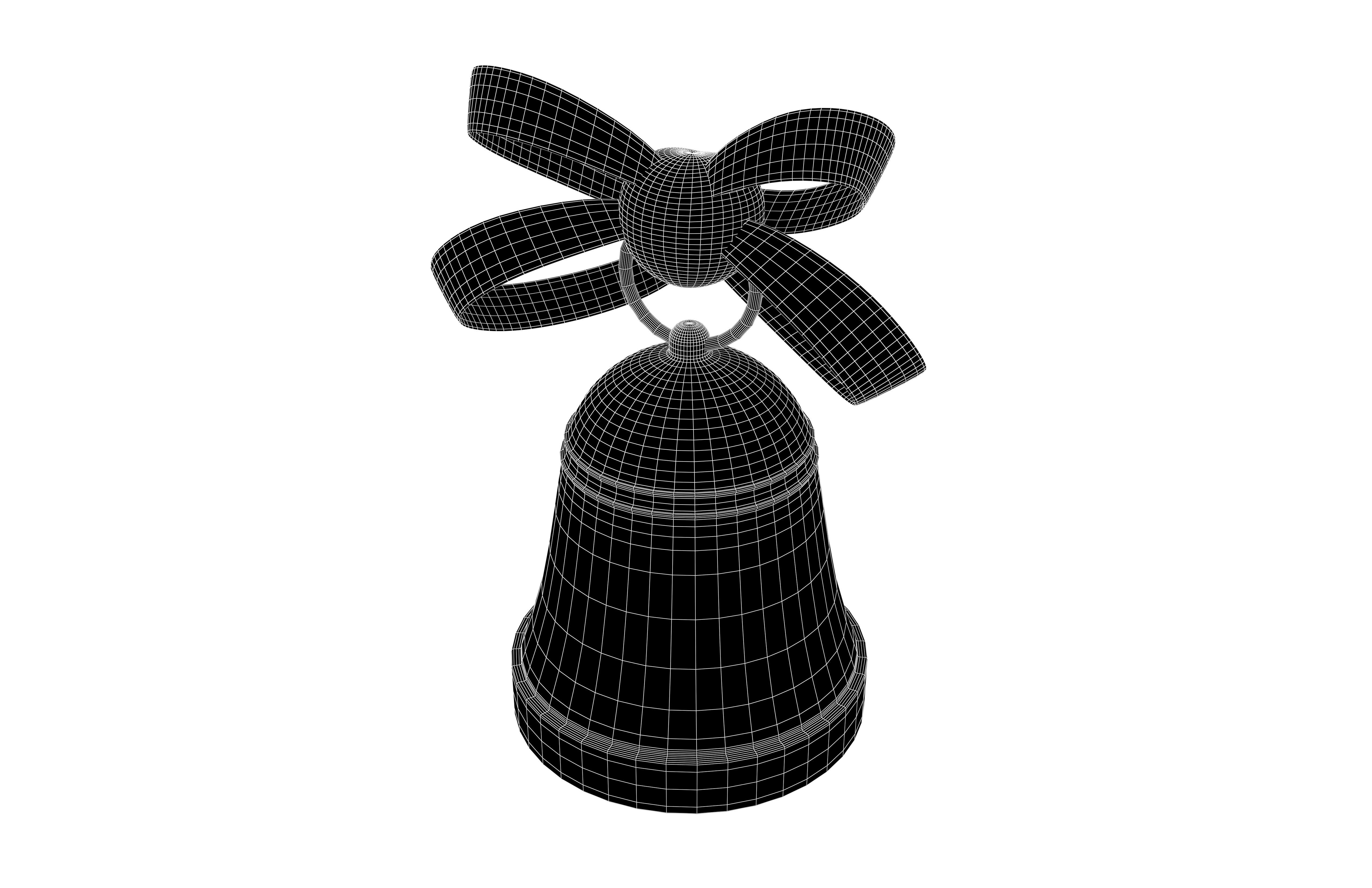 Christmas Bell v2 002 Low-poly 3D model_7