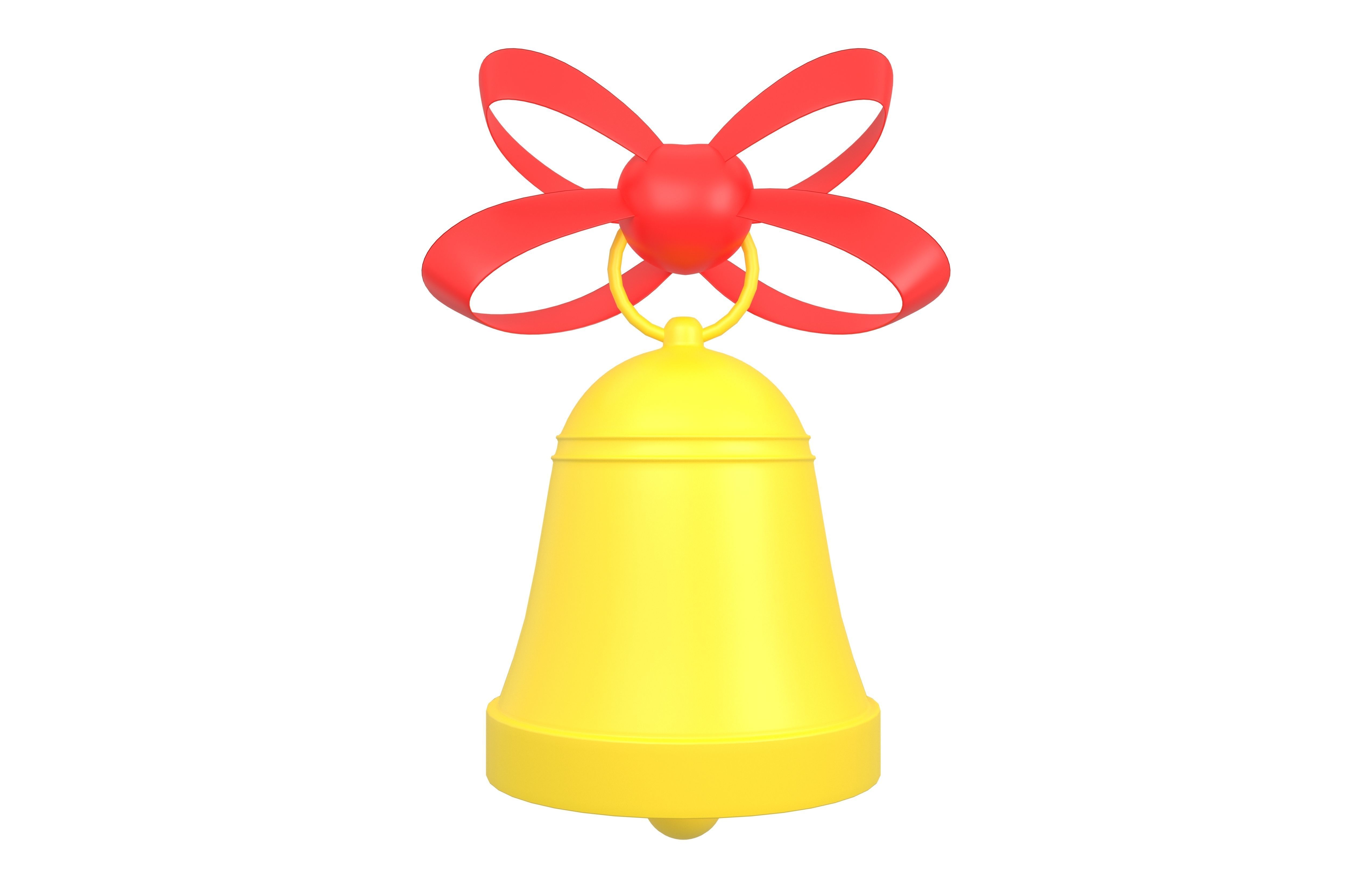 Christmas Bell v2 002 Low-poly 3D model_3