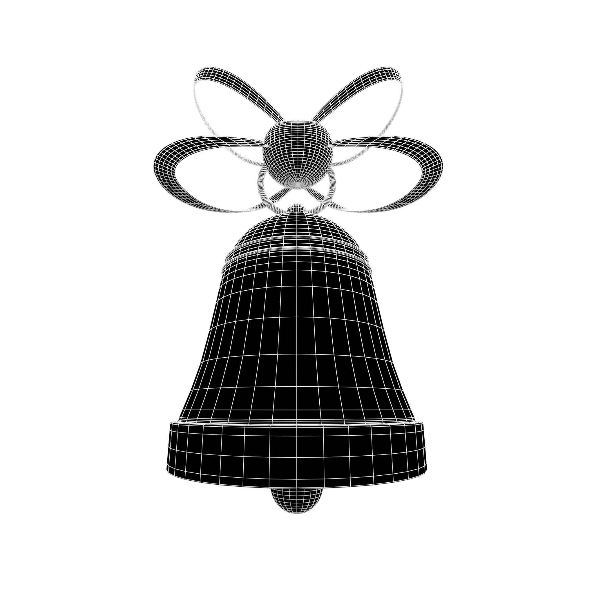 Christmas Bell v2 002 Low-poly 3D model_6