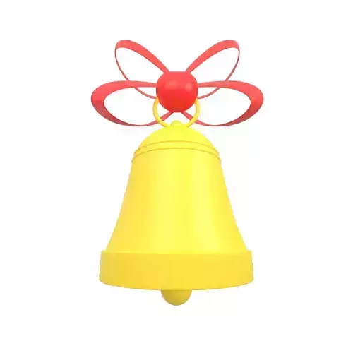 Christmas Bell v2 002 Low-poly 3D model