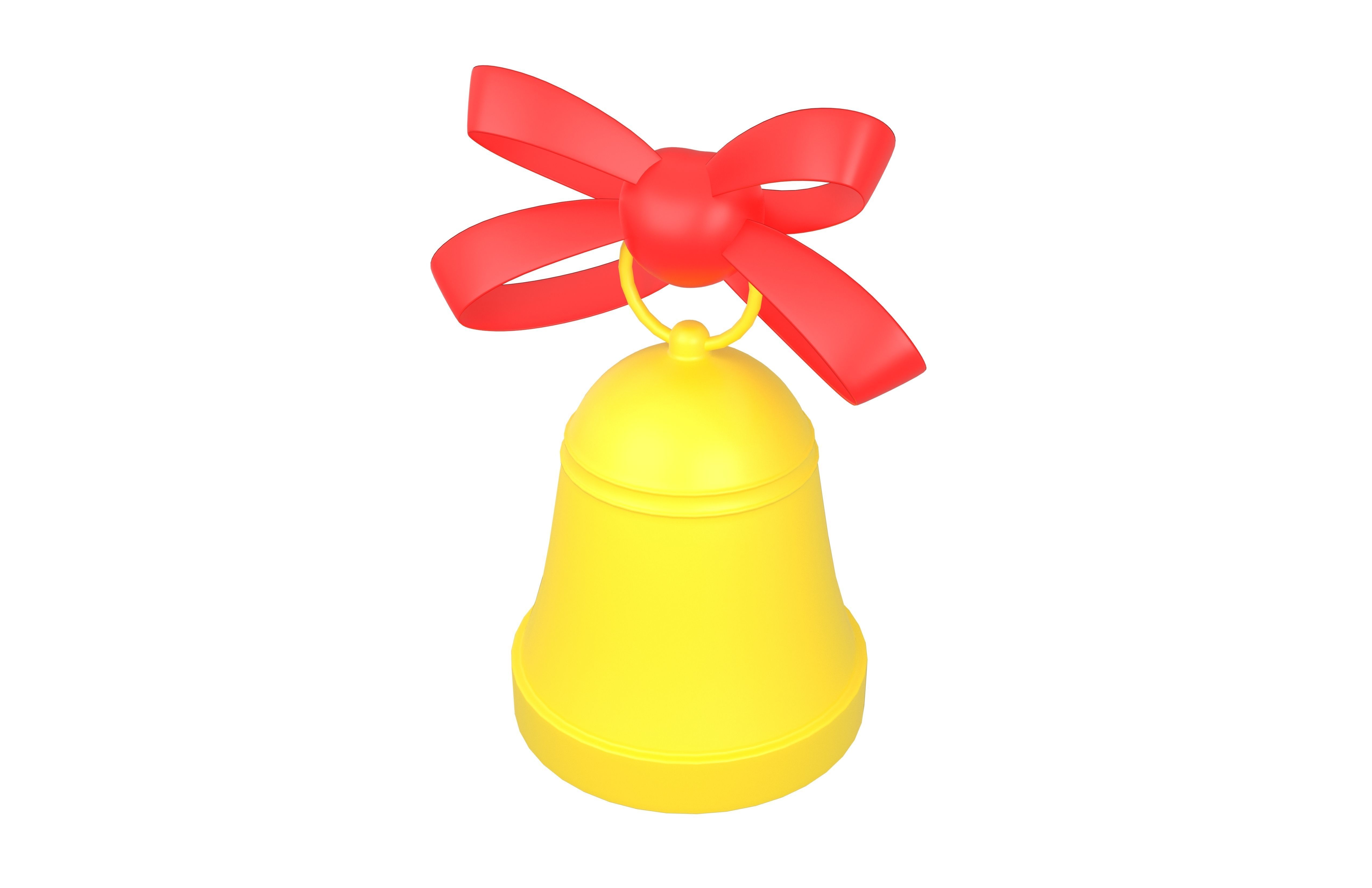 Christmas Bell v2 002 Low-poly 3D model_1