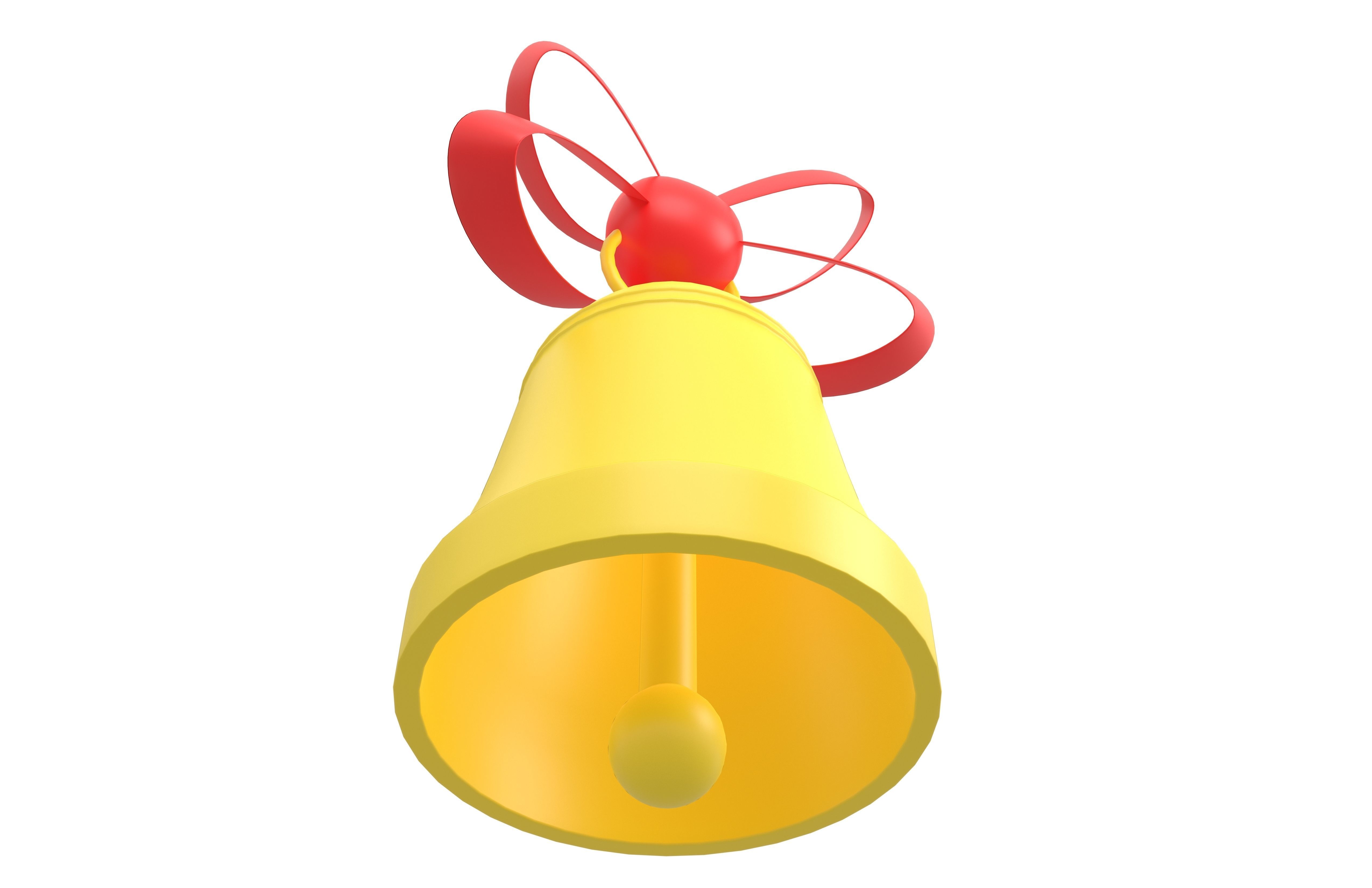 Christmas Bell v2 002 Low-poly 3D model_2