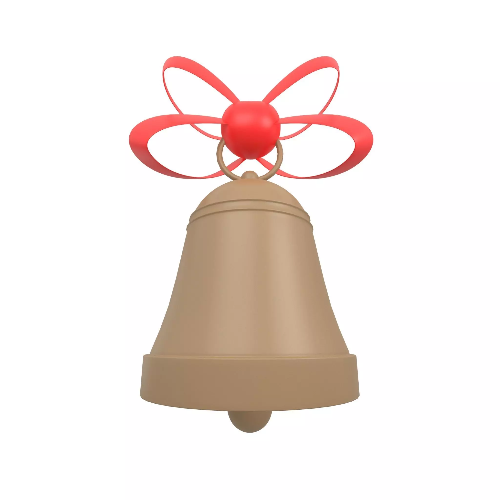 Christmas Bell v2 003 Low-poly 3D model