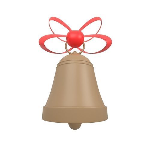 Christmas Bell v2 003 Low-poly 3D model