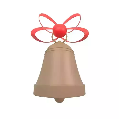 Christmas Bell v2 003 Low-poly 3D model