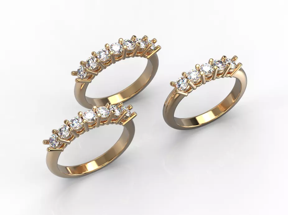 110316 R 2 sizes 010ct rings 3D print model