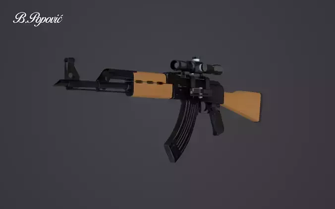 Zastava M70B1N 3D model